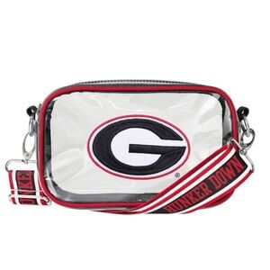 🚨 LAST ONE 🚨GEORGIA BULLDOGS NCAA “Hunker Down” Crossbody Bag ❤️🖤🤍 LAST ONE!!